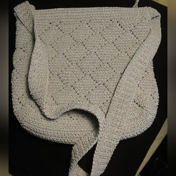 BNWOT CROCHET LIKE PURSE BY CARLO D'SANTI  CREAM COLOR - Picture 1 of 5